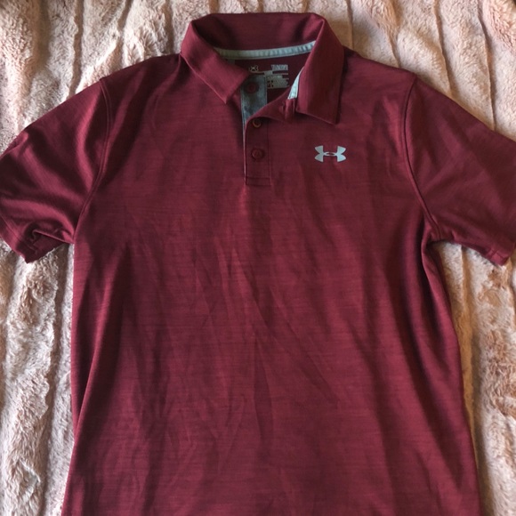 maroon under armour polo